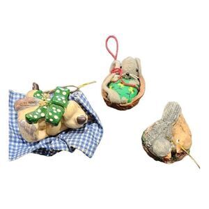 Vintage 1979 Sondra Cat Ornament Bundle